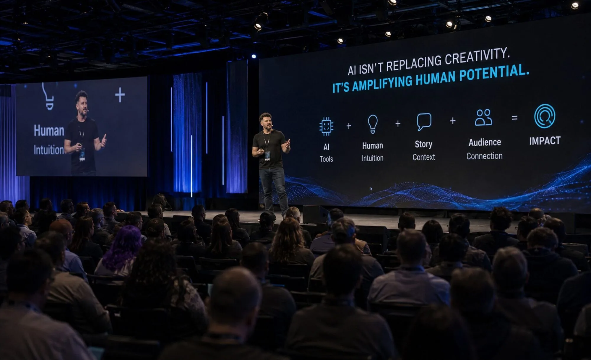 Chris Hatchett speaking on stage